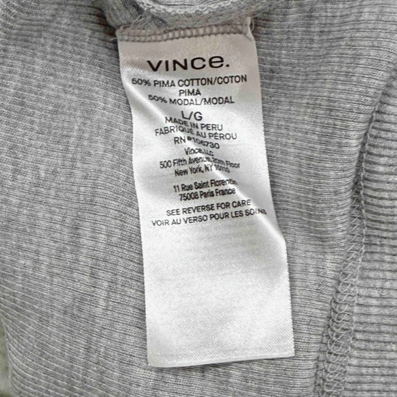 NWT Vince Womens Ribbed Sleeveless Scoop Neck Tank Top Gray Size L - Picture 8 of 9